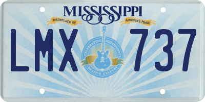 MS license plate LMX737