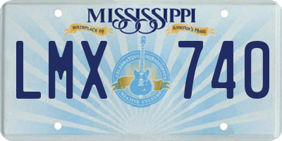 MS license plate LMX740