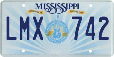 MS license plate LMX742