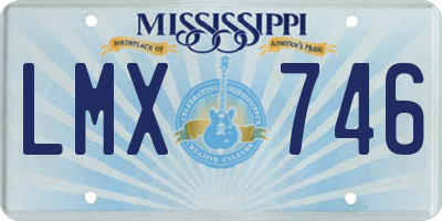 MS license plate LMX746