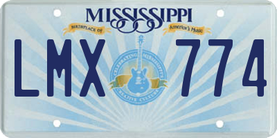 MS license plate LMX774