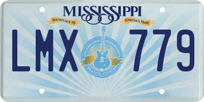 MS license plate LMX779