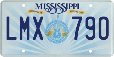 MS license plate LMX790