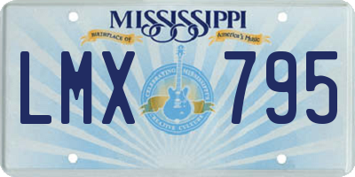 MS license plate LMX795