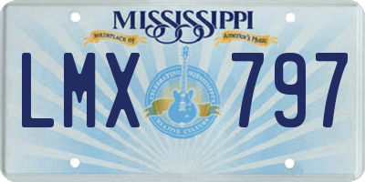 MS license plate LMX797