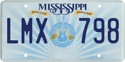 MS license plate LMX798