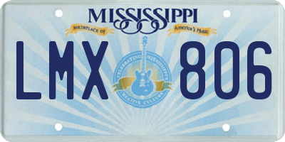 MS license plate LMX806