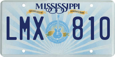MS license plate LMX810