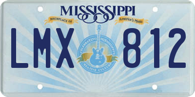 MS license plate LMX812