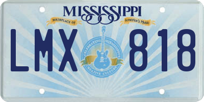 MS license plate LMX818