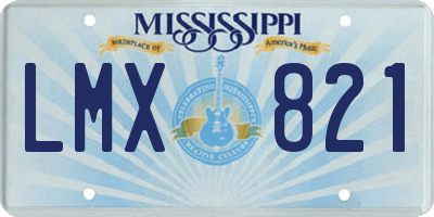MS license plate LMX821