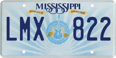 MS license plate LMX822