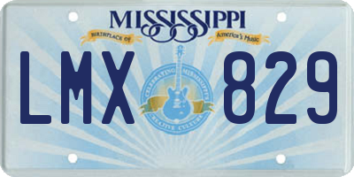 MS license plate LMX829