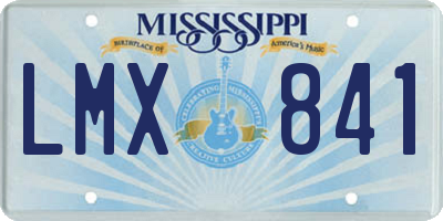 MS license plate LMX841