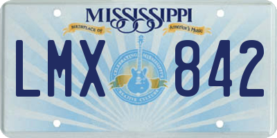MS license plate LMX842