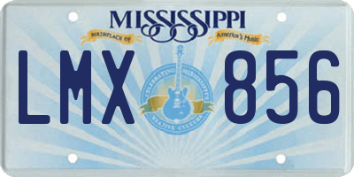 MS license plate LMX856