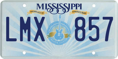 MS license plate LMX857