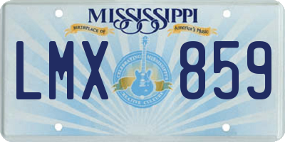 MS license plate LMX859