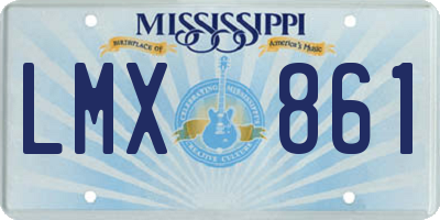 MS license plate LMX861