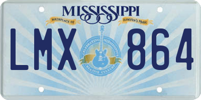MS license plate LMX864