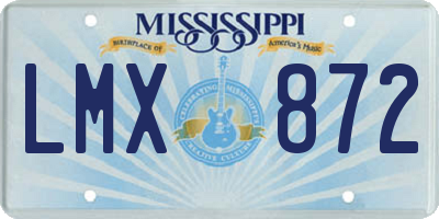 MS license plate LMX872