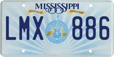 MS license plate LMX886
