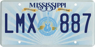 MS license plate LMX887
