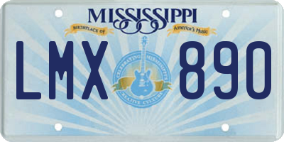 MS license plate LMX890