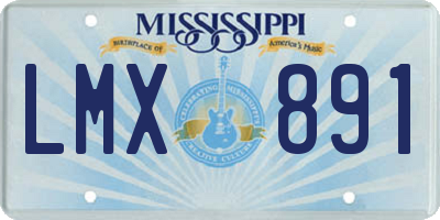MS license plate LMX891
