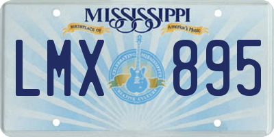 MS license plate LMX895