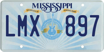 MS license plate LMX897