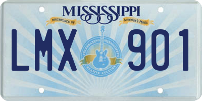 MS license plate LMX901