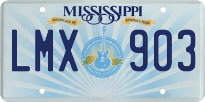 MS license plate LMX903