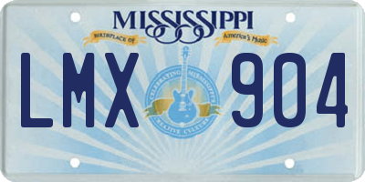 MS license plate LMX904
