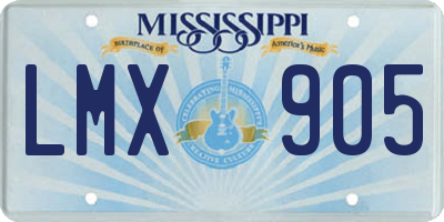 MS license plate LMX905