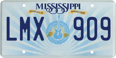 MS license plate LMX909