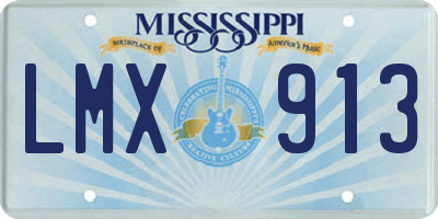 MS license plate LMX913