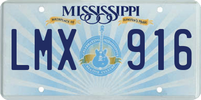 MS license plate LMX916