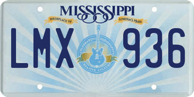 MS license plate LMX936
