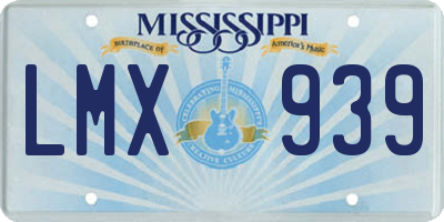 MS license plate LMX939