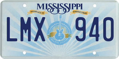 MS license plate LMX940