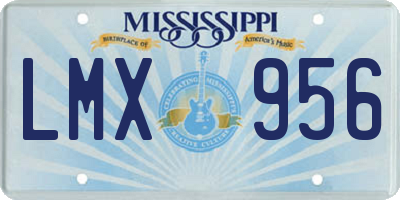 MS license plate LMX956