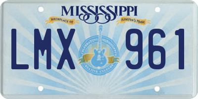 MS license plate LMX961