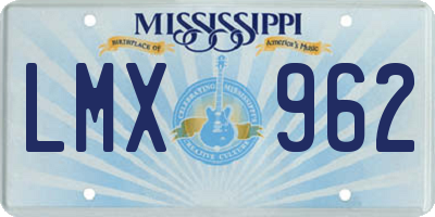 MS license plate LMX962