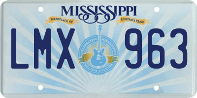 MS license plate LMX963