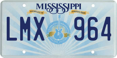 MS license plate LMX964
