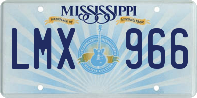 MS license plate LMX966