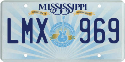 MS license plate LMX969