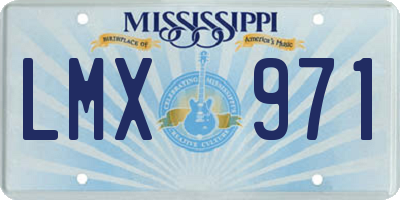 MS license plate LMX971