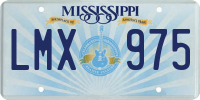 MS license plate LMX975